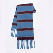 Red Retro Stripe Fleece Scarf — view 8