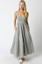 Ella Sleeveless Gingham Maxi Dress