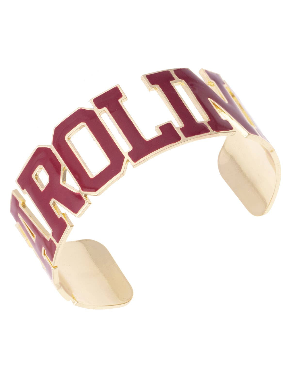 South Carolina Gamecocks Varsity Outline Cuff — reads CAROLINA in outlined block varsity type and open cuff design slips