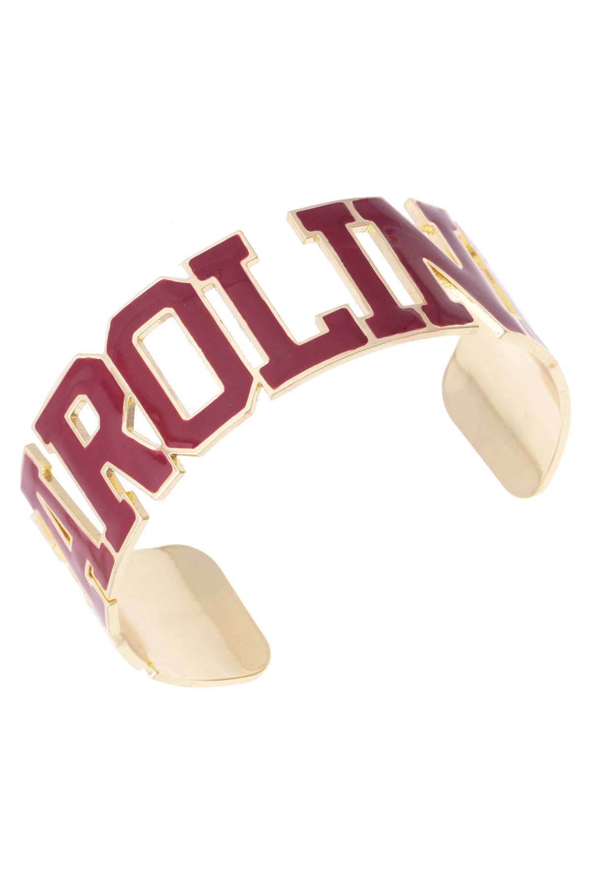 South Carolina Gamecocks Varsity Outline Cuff — reads CAROLINA in outlined block varsity type and open cuff design slips