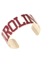 South Carolina Gamecocks Varsity Outline Cuff — reads CAROLINA in outlined block varsity type and open cuff design slips
