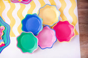 Colorwave Dessert Plates (10 ct) showing set of 10 includes assorted colorwave hues