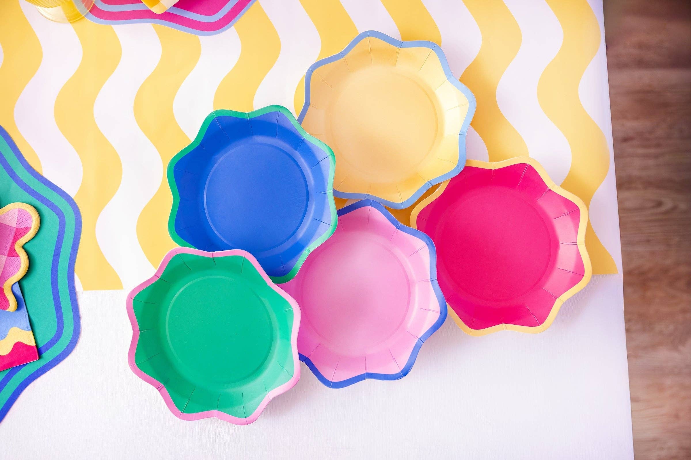 Colorwave Dessert Plates (10 ct) showing set of 10 includes assorted colorwave hues