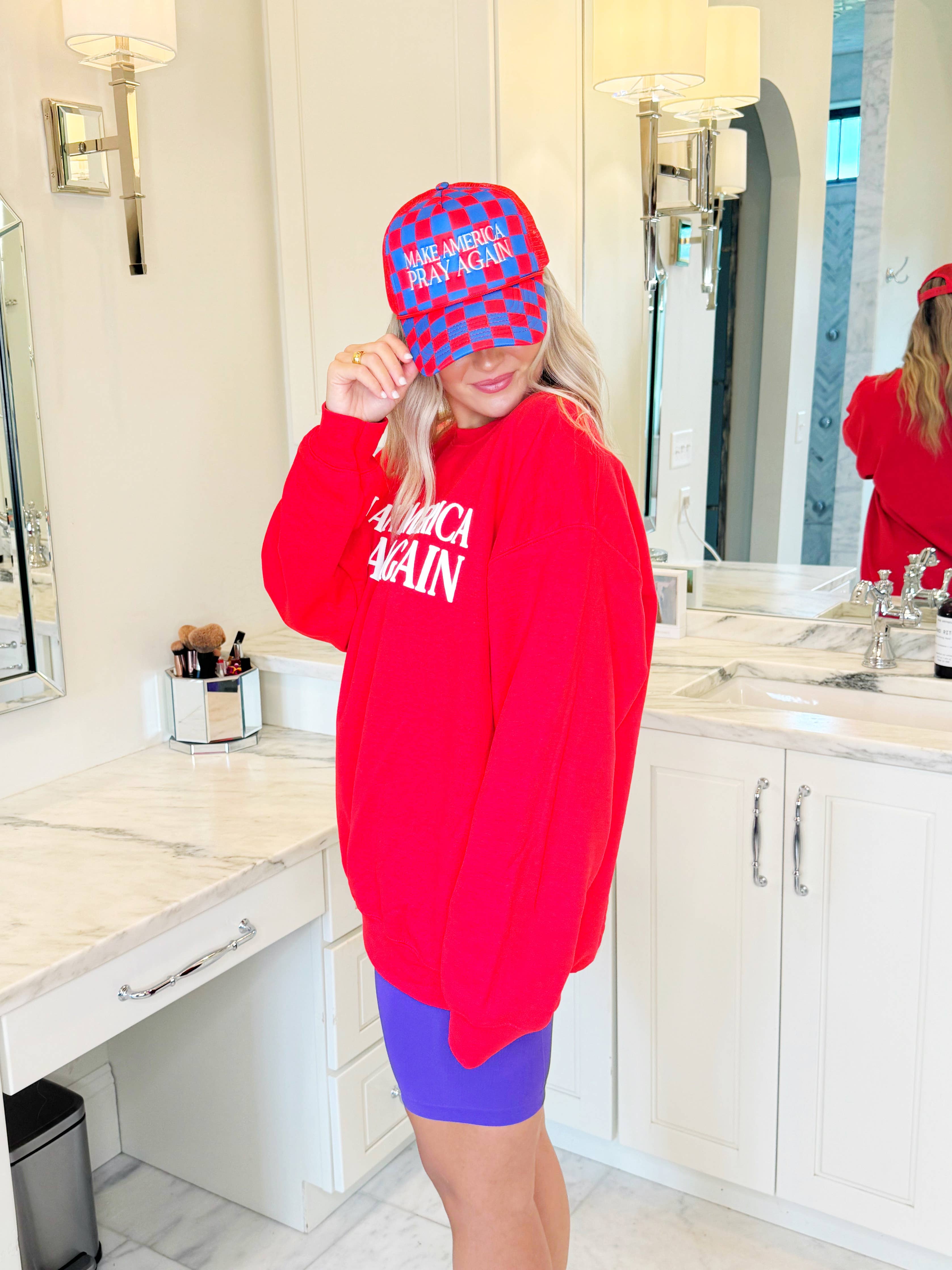 Red Make America Pray Again Sweatshirt