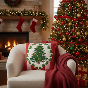 Red Holiday Frames Tree Hook Pillow