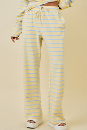 Yellow Striped Long Sleeve & Pant Set