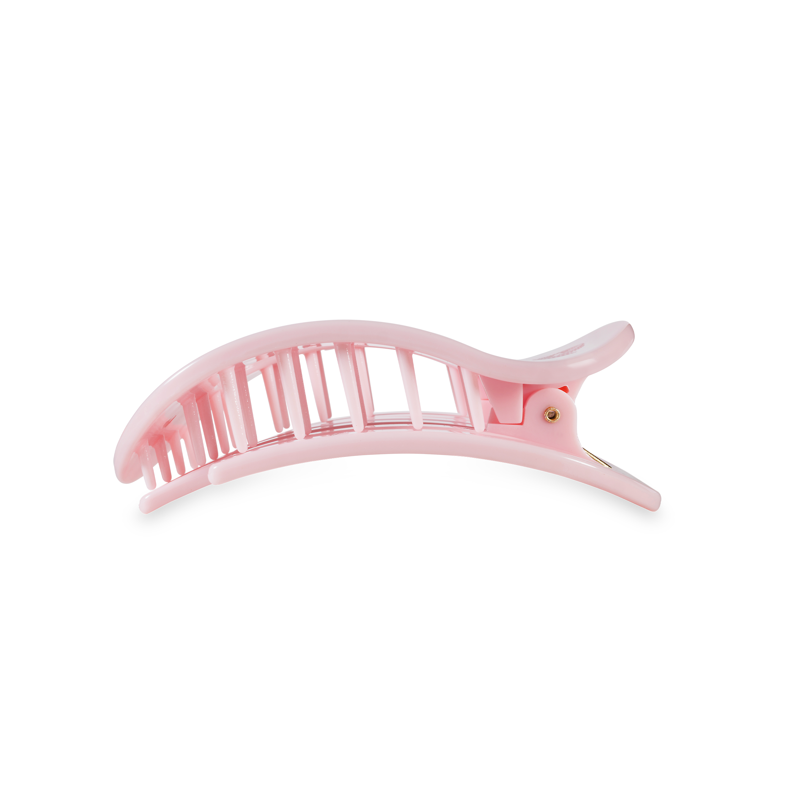 Pink Ribbon Power Med. Flat Round Hair Clip