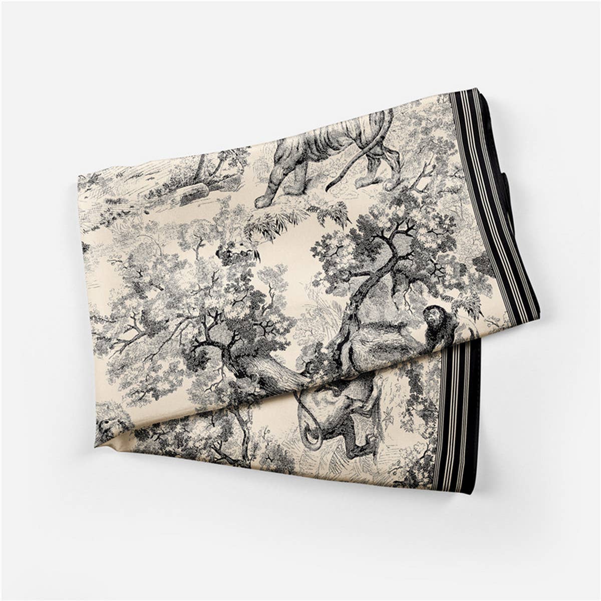Black Vintage Versatile Square Scarf — view 7