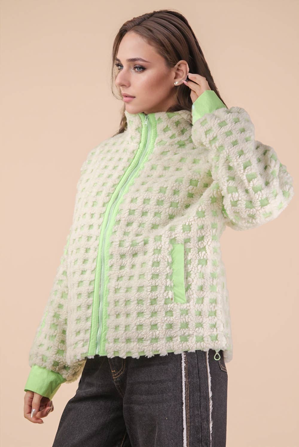 Cream & Lime Fleece