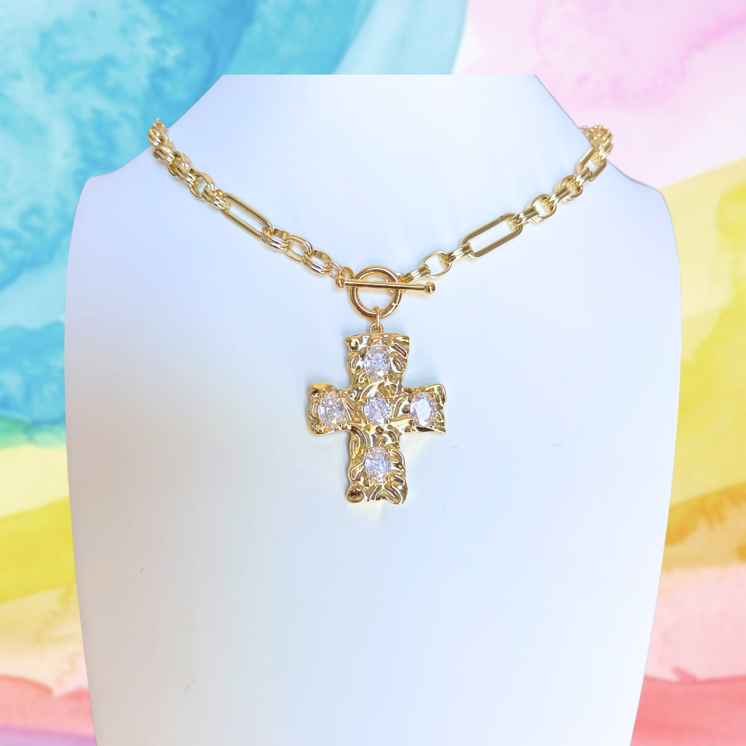 Chunky Cross Parker Necklace