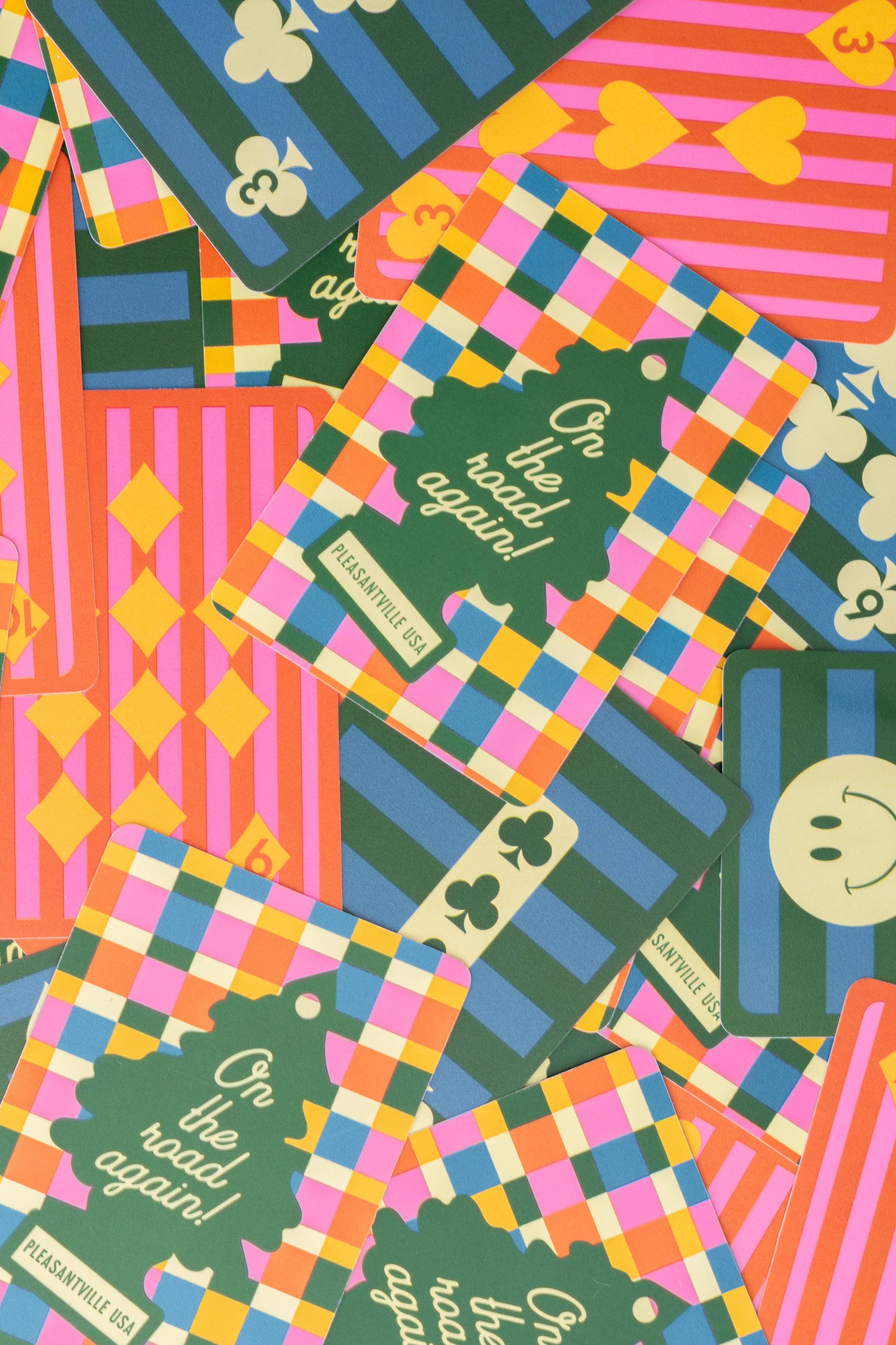 Playing Cards, Colorful Plaid