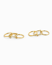 Stainless Sculpted Shimmering Interlocking Ring from Ninety Nine Boutique