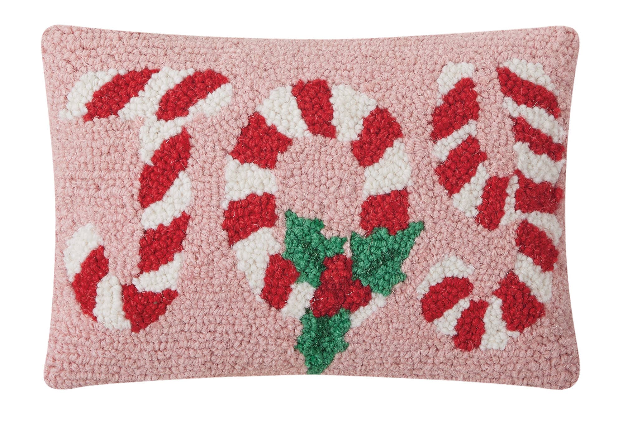 Pink Candy Cane Joy Hook Pillow