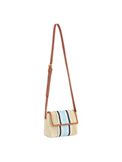Blue Stripe Crossbody Purse