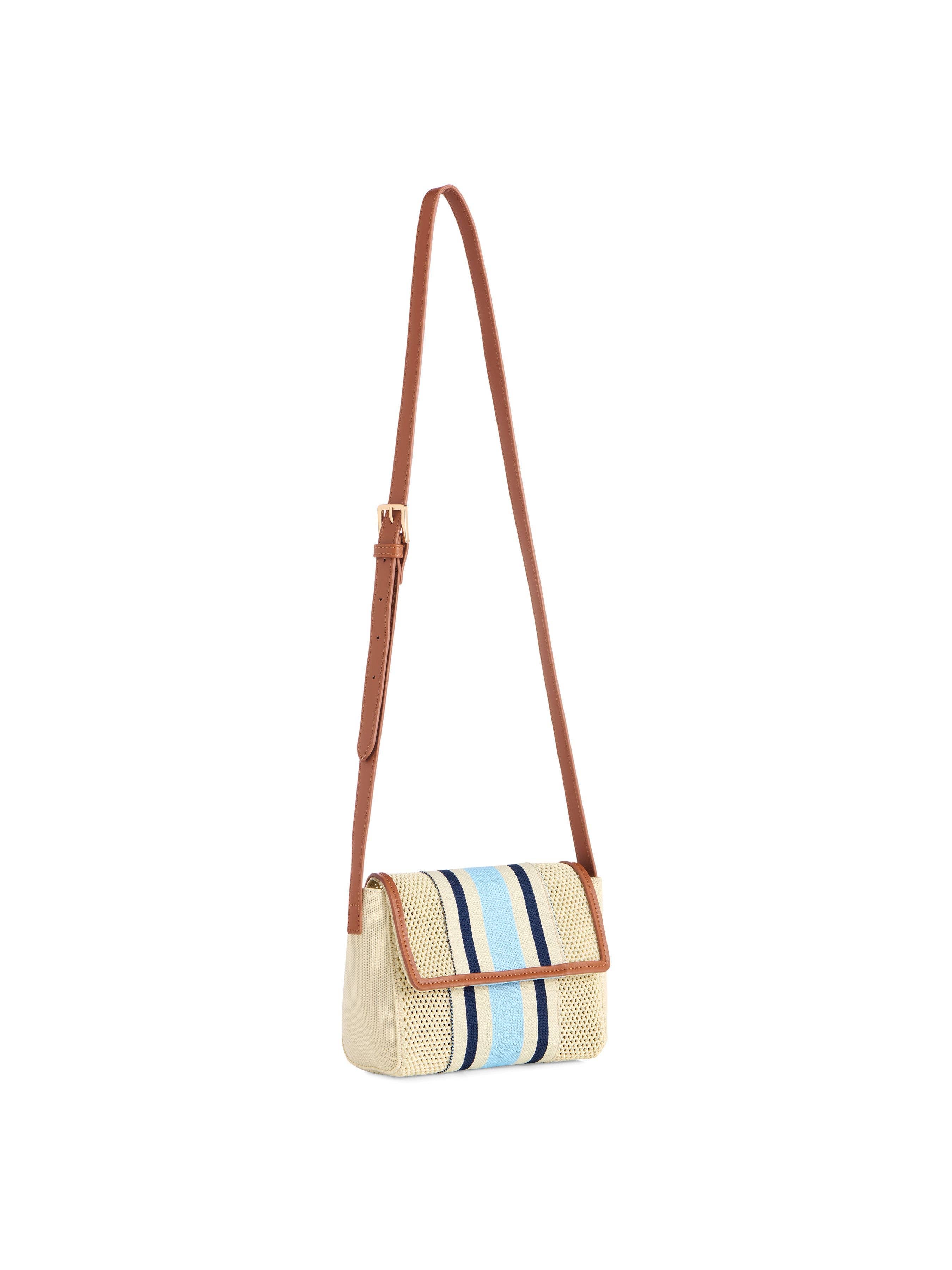 Blue Stripe Crossbody Purse
