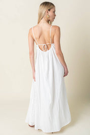 Ivory Open-Back Maxi Dress