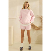 Pink Striped Mockneck