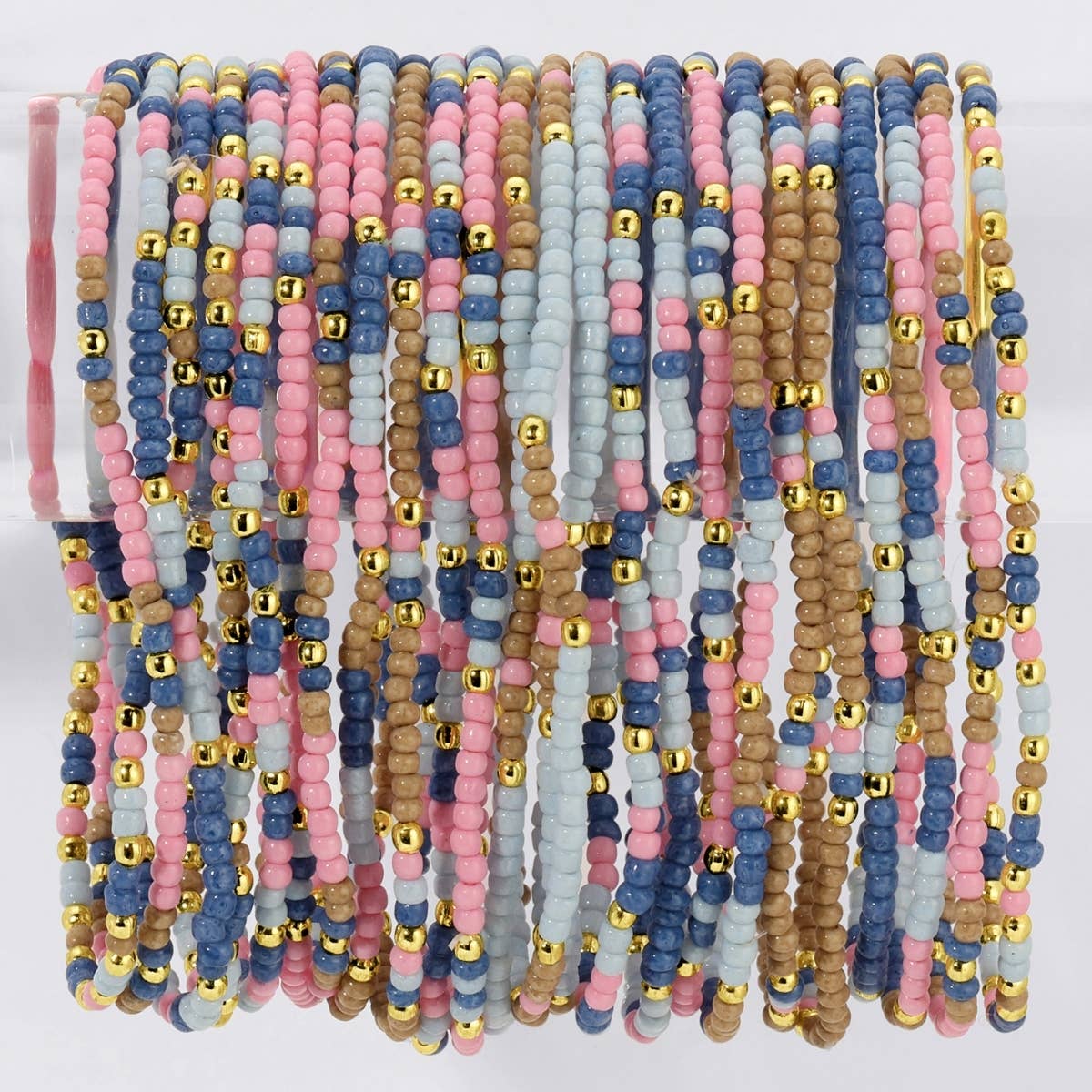 Pink Assorted Seed Bead Bracelet
