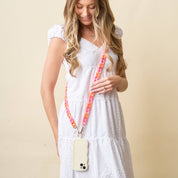Pink & Orange Crossbody Phone Chain