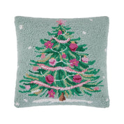 Pink & Green Christmas Tree Hook Pillow