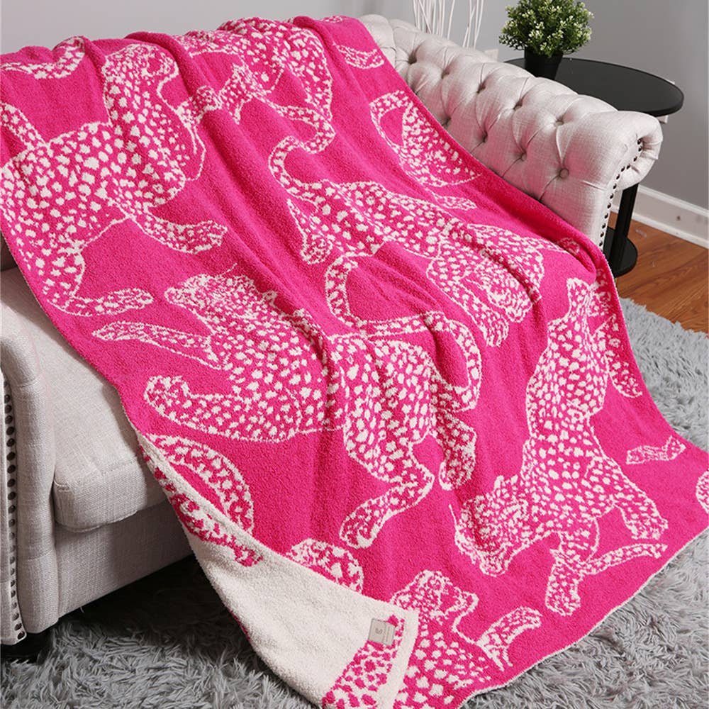 Cheetah Reversible Throw Blanket