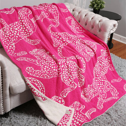 Cheetah Reversible Throw Blanket