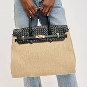 Beige Bertha Satchel