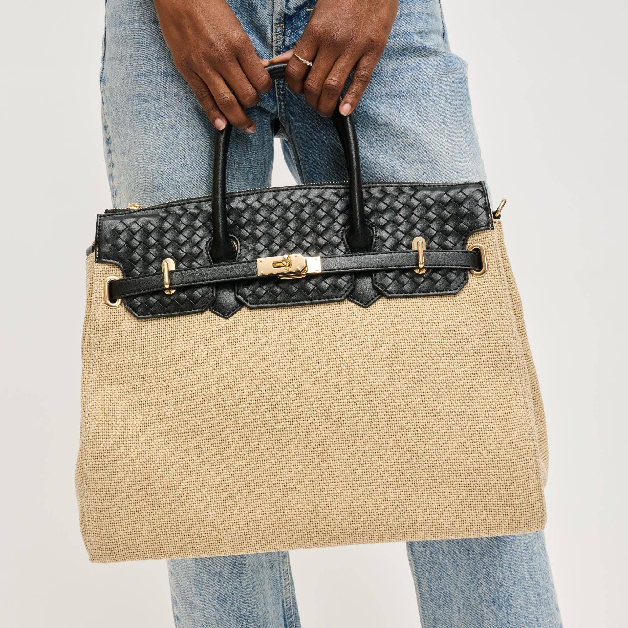 Beige Bertha Satchel