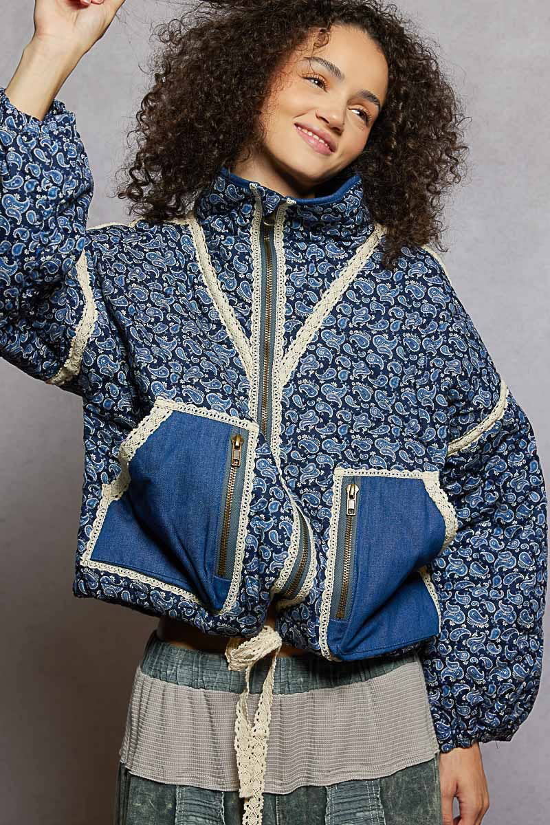 Blue Paisley Reversible Jacket