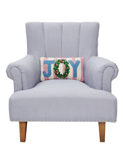 Pink Stripe Joy Hook Pillow