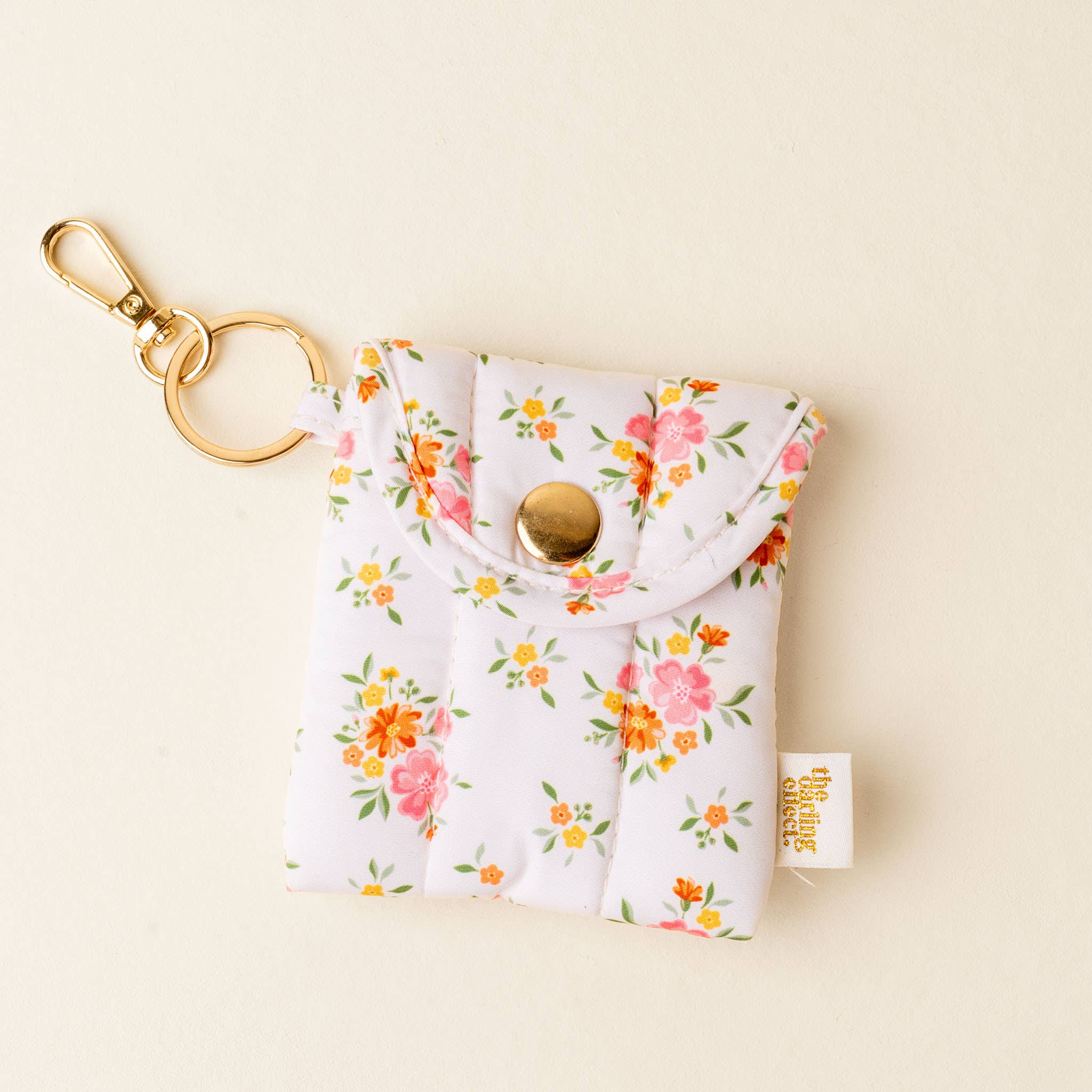 Floral Earbud Case Keychain