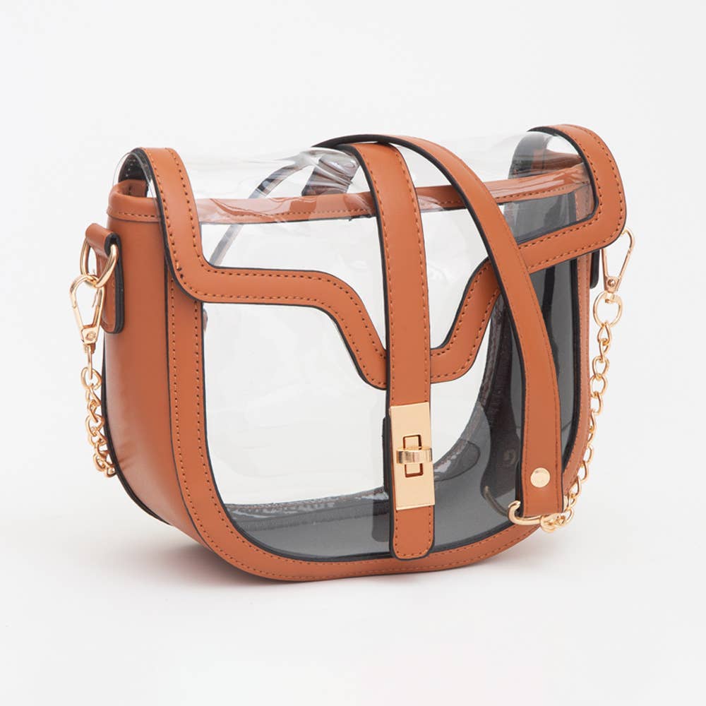 Clear Transparent Saddle Bag
: Black