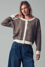 Soft Knit Button-front Sweater Cardigan For Women