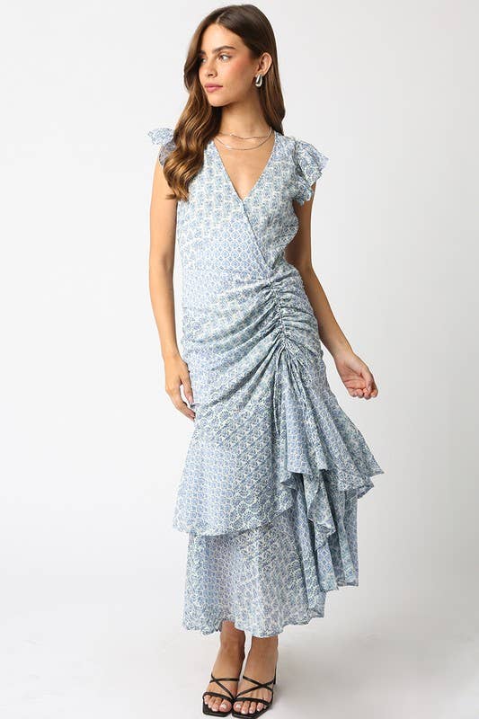 Blue Aria Maxi Dress