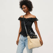 Beige Bertha Satchel