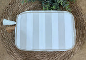 Stripe Cosmetic Bag with Tassel : Multi-Colored