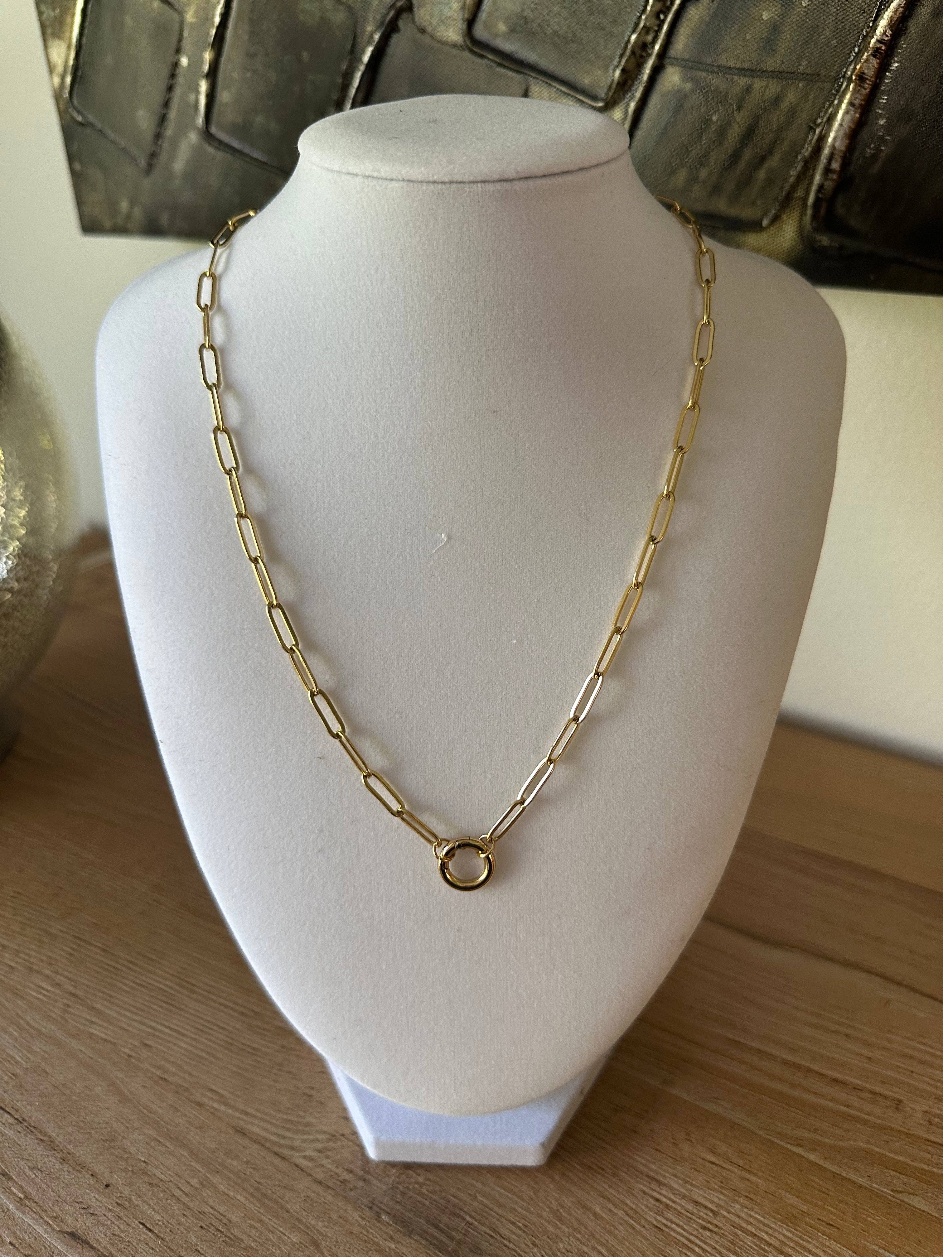 Paperclip Charm Necklace