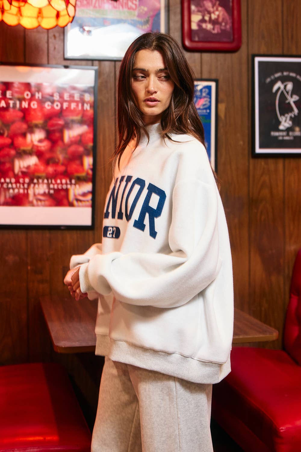 Gray Senior Mockneck Sweatshirt — view 12