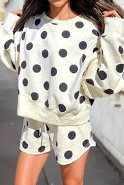 Cream Polka Dot Short Set