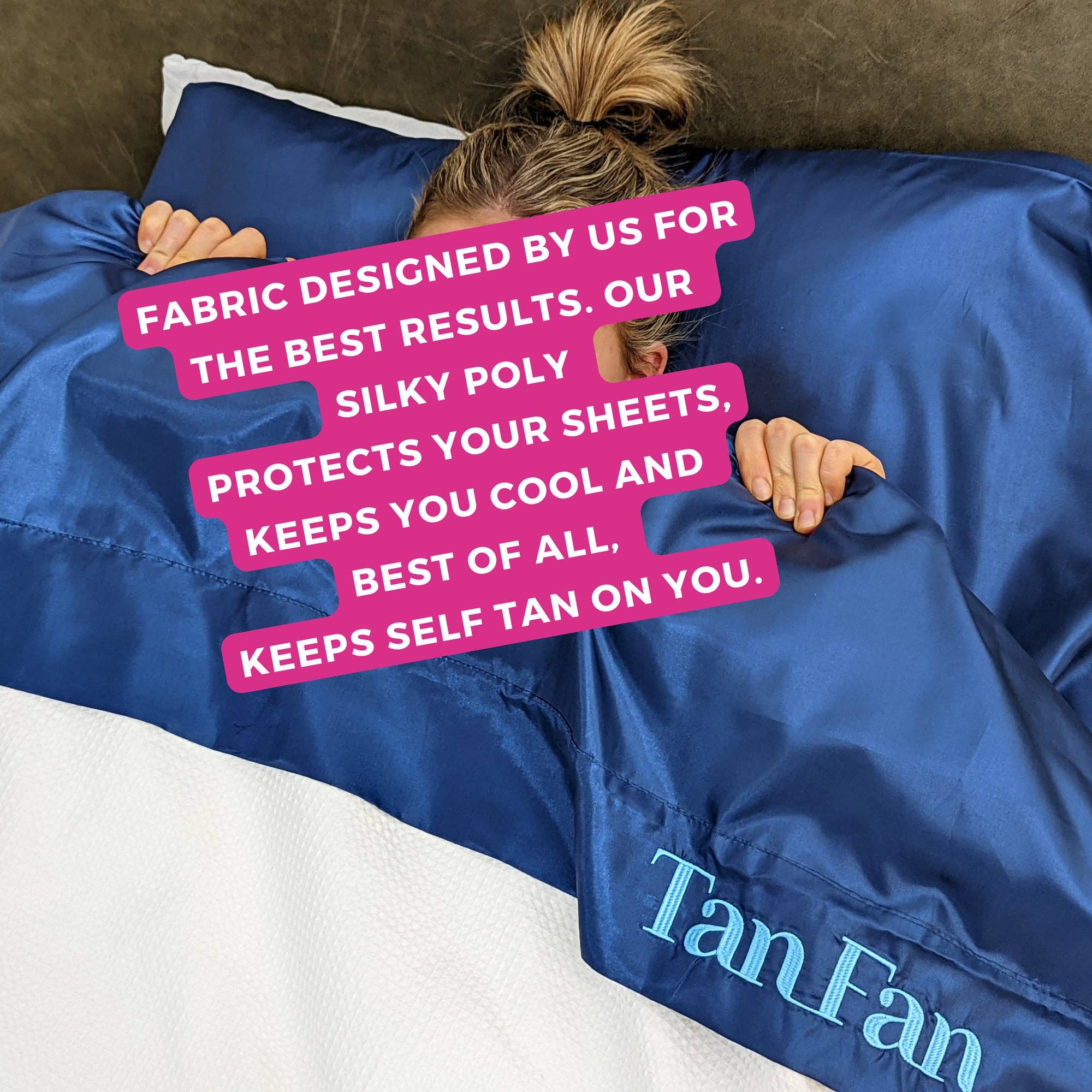 Self Tan Sleep Sac French Navy - 100% Cooling Silky Poly