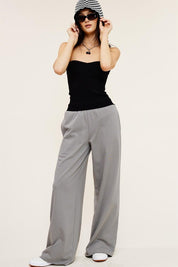 Grey Wide Leg Sweatpants