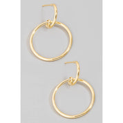 Circle Cutout Drop Earrings