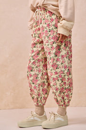 Floral Printed Twill Pants