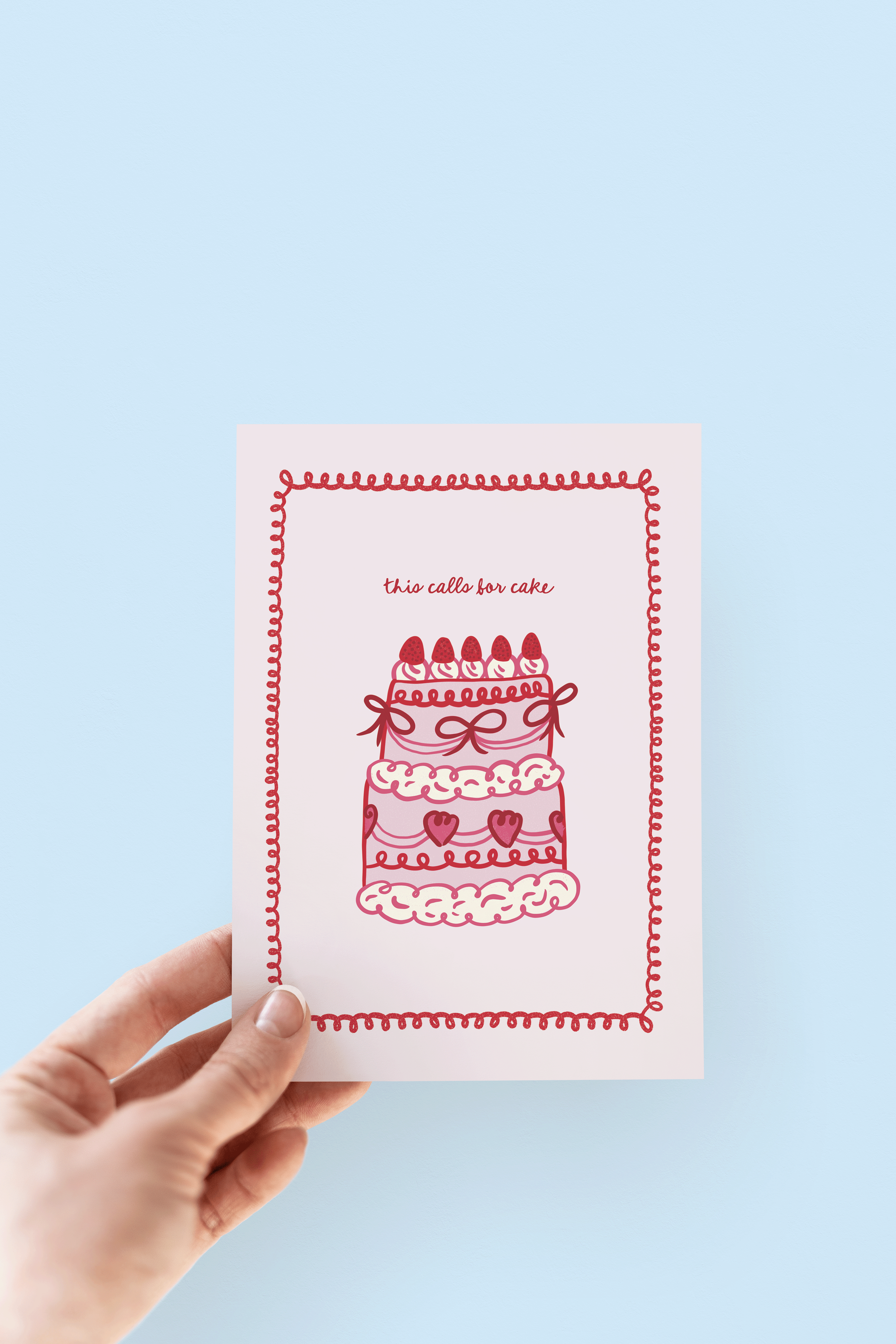 This Calls for Cake Coquette Congrats Birthday Greeting Card