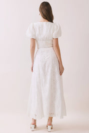 White Eyelet Maxi Skirt
