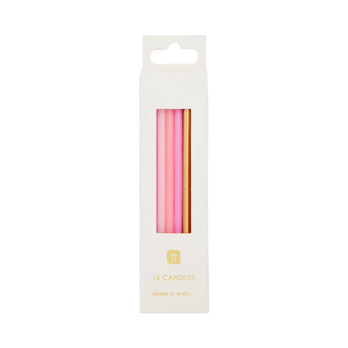 Rose Birthday Candles - 16 Pack | Cake Candles | showing each candle measures 4 inches tall