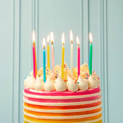 Rainbow Birthday Candles - 16 Pack showing 16 count