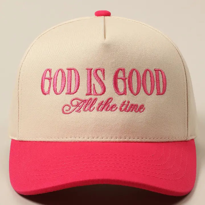 Pink God is Good All The Time Hat