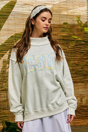 Patchwork Embroidered Jesus Sweatshirt