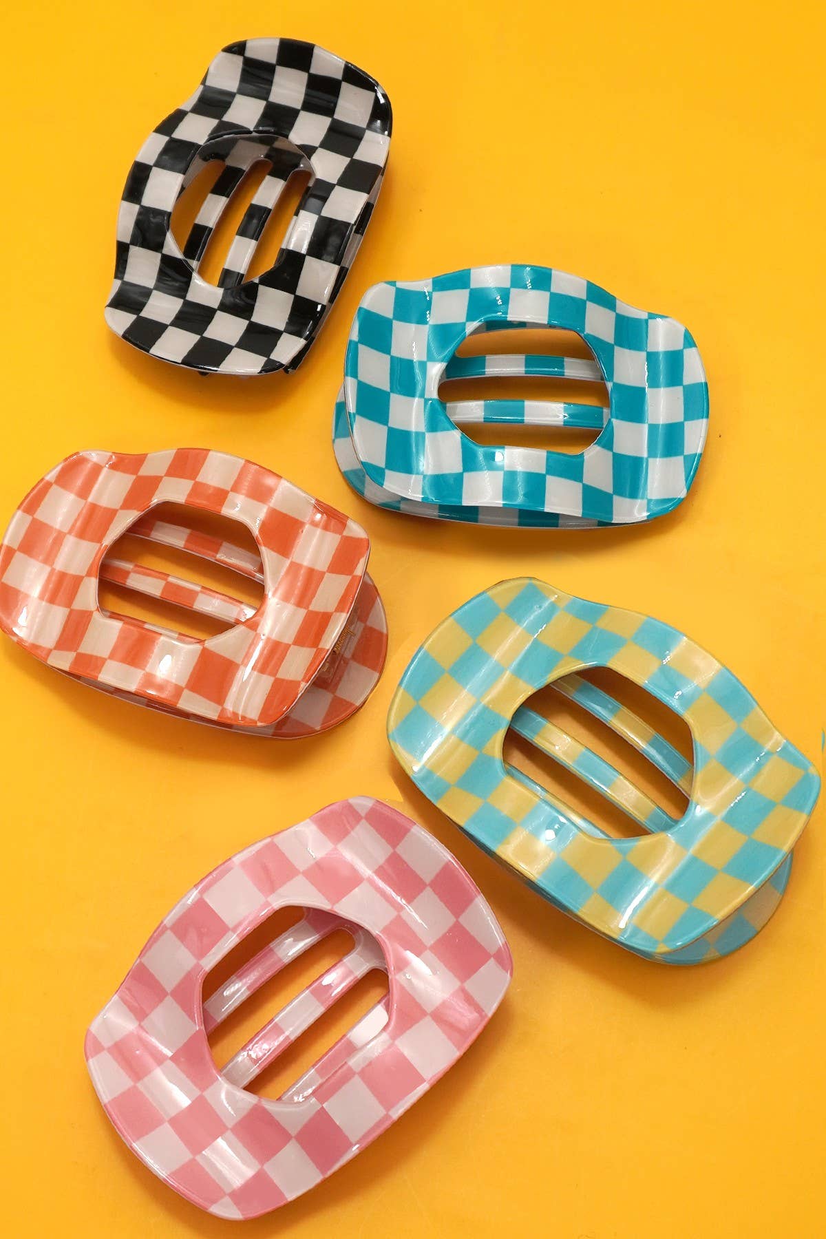 Orange & Cream Lay Flat Clip